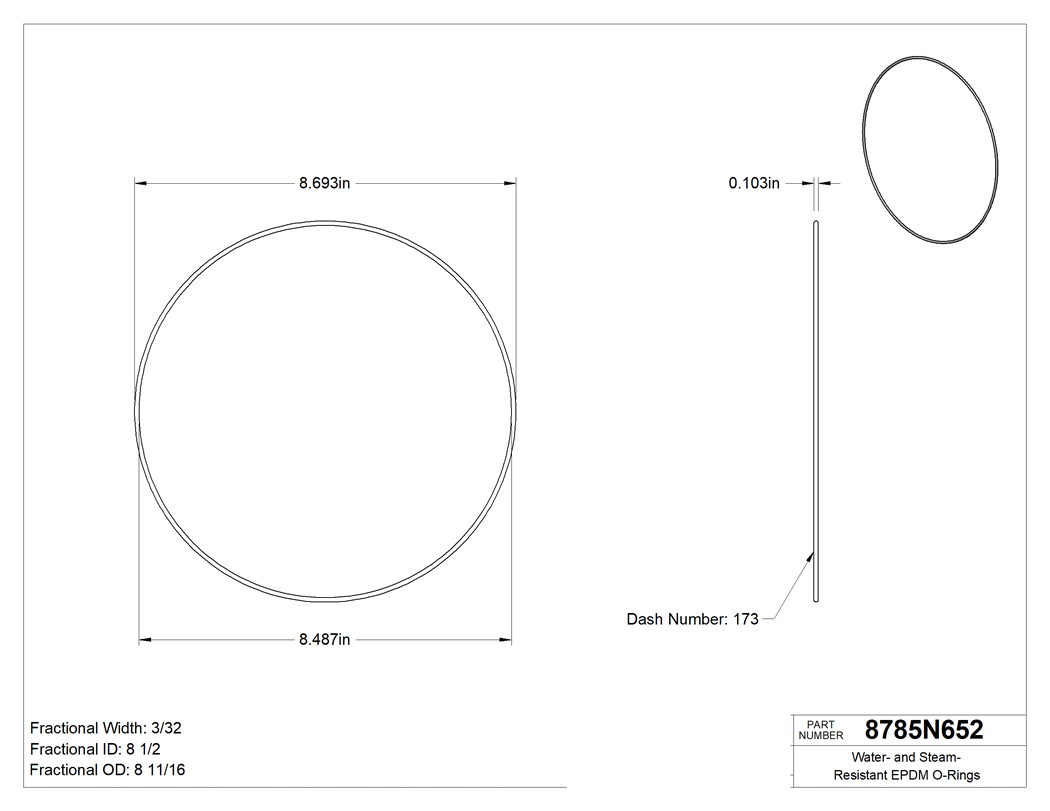 Technical drawing - 8785N652